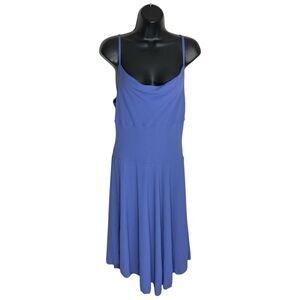 See You Monday Midi Dress Womens XL Blue Sundress Strappy Sleeveless Strappy NEW